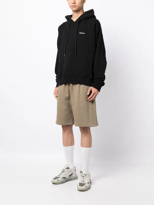 Stitch Diag cotton track shorts
